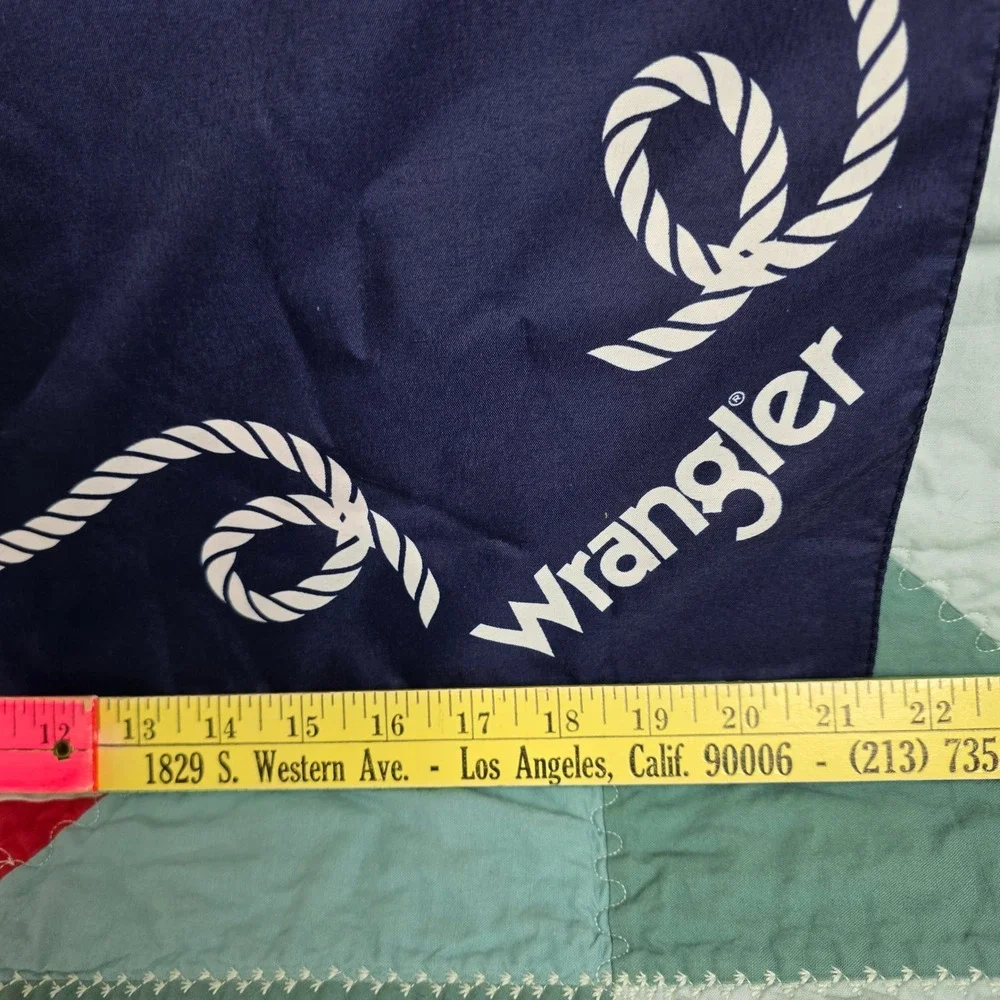 Wrangler Navy Blue Rope Graphic Cotton Bandana Set of 3 Western Cowboy Scarf